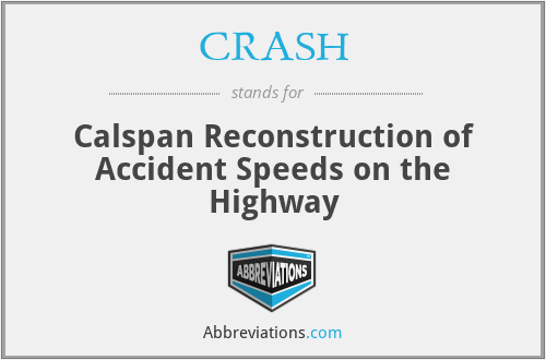 What is the abbreviation for calspan reconstruction of accident speeds on the highway?